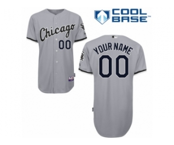 Women's Majestic Chicago White Sox Customized Replica Grey Road Cool Base MLB Jersey