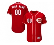 Men's Majestic Cincinnati Reds Customized Red Flexbase Authentic Collection MLB Jersey