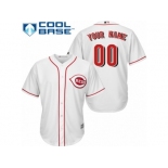 Women's Majestic Cincinnati Reds Customized Replica White Home Cool Base MLB Jersey