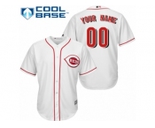 Youth Majestic Cincinnati Reds Customized Replica White Home Cool Base MLB Jersey