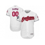 Men's Majestic Cleveland Indians Customized White 2016 World Series Bound Flexbase Authentic Collection MLB Jersey