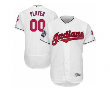 Men's Majestic Cleveland Indians Customized White 2016 World Series Bound Flexbase Authentic Collection MLB Jersey