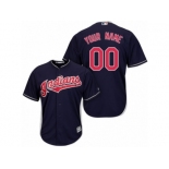 Women's Majestic Cleveland Indians Customized Authentic Navy Blue Alternate 1 Cool Base MLB Jersey