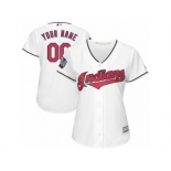 Women's Majestic Cleveland Indians Customized Authentic White Home 2016 World Series Bound Cool Base MLB Jersey