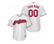 Women's Majestic Cleveland Indians Customized Authentic White Home Cool Base MLB Jersey