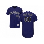 Men's Majestic Colorado Rockies Customized Purple Flexbase Authentic Collection MLB Jersey