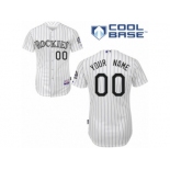 Youth Majestic Colorado Rockies Customized Authentic White Home Cool Base MLB Jersey