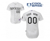 Youth Majestic Colorado Rockies Customized Authentic White Home Cool Base MLB Jersey