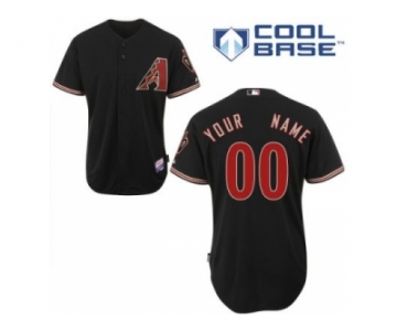 Coustom Arizona Diamondbacks Jersey Black Home Cool Base Man Baseball