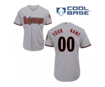 Coustom Arizona Diamondbacks Jersey Grey Road Cool Base Man Baseball