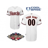 Coustom Arizona Diamondbacks Jersey White Home Cool Base w 2011 All Star Patch