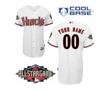 Coustom Arizona Diamondbacks Jersey White Home Cool Base w 2011 All Star Patch