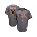 Men's Arizona Diamondbacks Majestic Gray 2017 Cool Base Authentic Custom Jersey