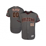 Men's Arizona Diamondbacks Majestic Gray 2017 Flex Base Authentic Custom Jersey