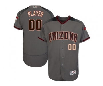 Men's Arizona Diamondbacks Majestic Gray 2017 Flex Base Authentic Custom Jersey