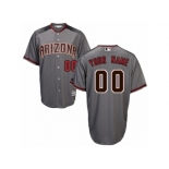 Men's Majestic Arizona Diamondbacks Customized Authentic Gray Brick Cool Base MLB Jersey