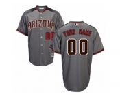 Men's Majestic Arizona Diamondbacks Customized Authentic Gray Brick Cool Base MLB Jersey