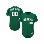 Men's Majestic Arizona Diamondbacks Customized Green Celtic Flexbase Authentic Collection MLB Jersey