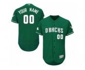 Men's Majestic Arizona Diamondbacks Customized Green Celtic Flexbase Authentic Collection MLB Jersey