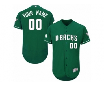 Men's Majestic Arizona Diamondbacks Customized Green Celtic Flexbase Authentic Collection MLB Jersey