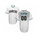 Men's Majestic Arizona Diamondbacks Customized Replica White Capri Cool Base MLB Jersey