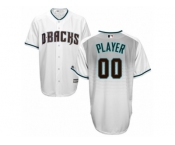 Men's Majestic Arizona Diamondbacks Customized Replica White Capri Cool Base MLB Jersey