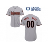 Women's Majestic Arizona Diamondbacks Customized Authentic Grey Road Cool Base MLB Jersey