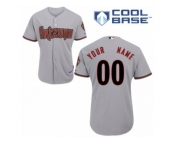 Women's Majestic Arizona Diamondbacks Customized Authentic Grey Road Cool Base MLB Jersey