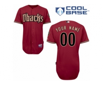 Women's Majestic Arizona Diamondbacks Customized Authentic Red Alternate Cool Base MLB Jersey