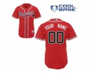 Coustom Atlanta Braves Jersey Red Cool Base Baseball