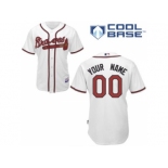 Coustom Atlanta Braves Jersey White Home Cool Base Baseball