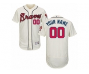 Men's Majestic Atlanta Braves Customized Cream Flexbase Authentic Collection MLB Jersey