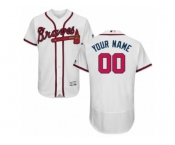 Men's Majestic Atlanta Braves Customized White Flexbase Authentic Collection MLB Jersey