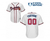 Women's Majestic Atlanta Braves Customized Replica White Home Cool Base MLB Jersey