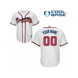 Youth Majestic Atlanta Braves Customized Authentic White Home Cool Base MLB Jersey