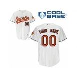 Customized Baltimore Orioles Jersey White Home Cool Base Baseball