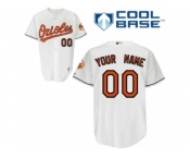 Customized Baltimore Orioles Jersey White Home Cool Base Baseball