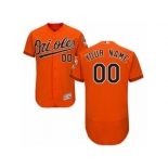 Men's Majestic Baltimore Orioles Customized Orange Flexbase Authentic Collection MLB Jersey