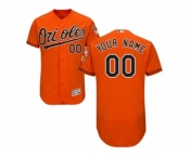 Men's Majestic Baltimore Orioles Customized Orange Flexbase Authentic Collection MLB Jersey