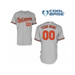 Women's Majestic Baltimore Orioles Customized Replica Grey Road Cool Base MLB Jersey