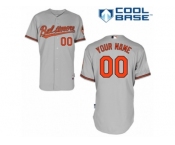 Women's Majestic Baltimore Orioles Customized Replica Grey Road Cool Base MLB Jersey