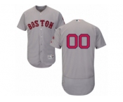 Men's Majestic Boston Red Sox Customized Grey Flexbase Authentic Collection MLB Jersey