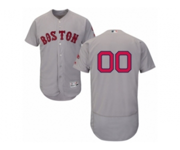 Men's Majestic Boston Red Sox Customized Grey Flexbase Authentic Collection MLB Jersey