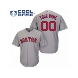 Women's Majestic Boston Red Sox Customized Replica Grey Road Cool Base MLB Jersey