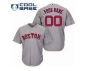 Women's Majestic Boston Red Sox Customized Replica Grey Road Cool Base MLB Jersey