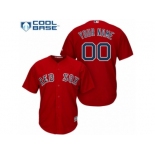 Women's Majestic Boston Red Sox Customized Replica Red Alternate Home Cool Base MLB Jersey