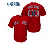 Women's Majestic Boston Red Sox Customized Replica Red Alternate Home Cool Base MLB Jersey