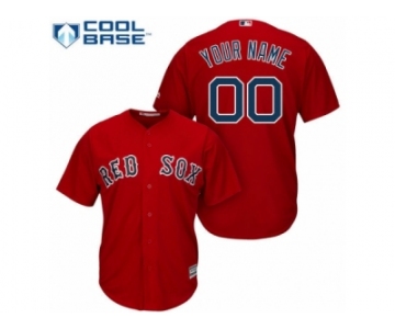 Women's Majestic Boston Red Sox Customized Replica Red Alternate Home Cool Base MLB Jersey