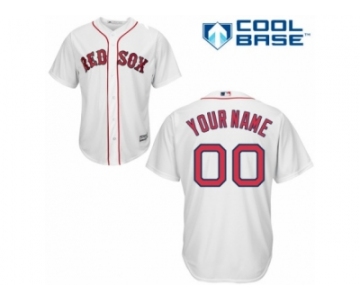 Youth Majestic Boston Red Sox Customized Replica White Home Cool Base MLB Jersey