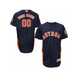 Men's Majestic Houston Astros Customized Navy Blue Flexbase Authentic Collection MLB Jersey